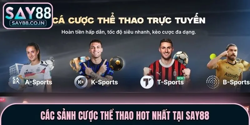 Các sảnh cược thể thao hot nhất tại Say88